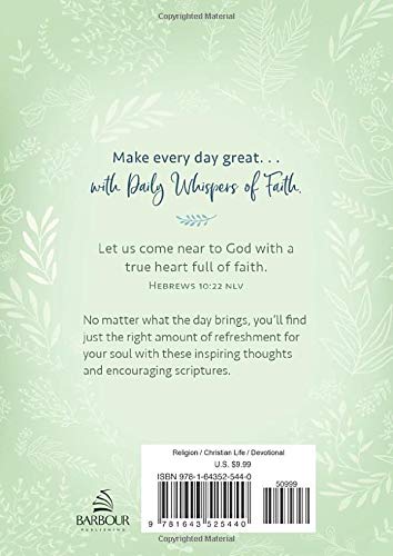 Daily Whispers of Faith - by Compiled by Barbour Staff (Paperback)