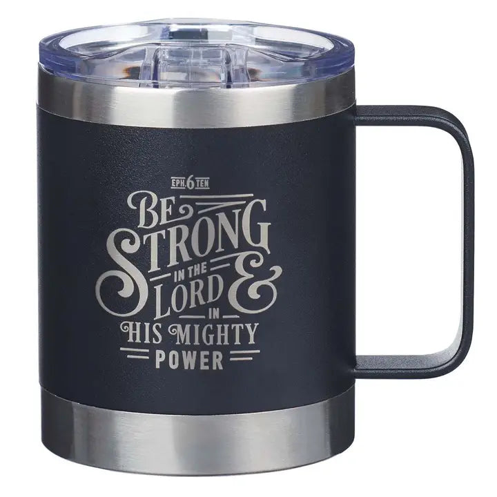 Mug Ss Camp Black Be Strong Eph. 6:10