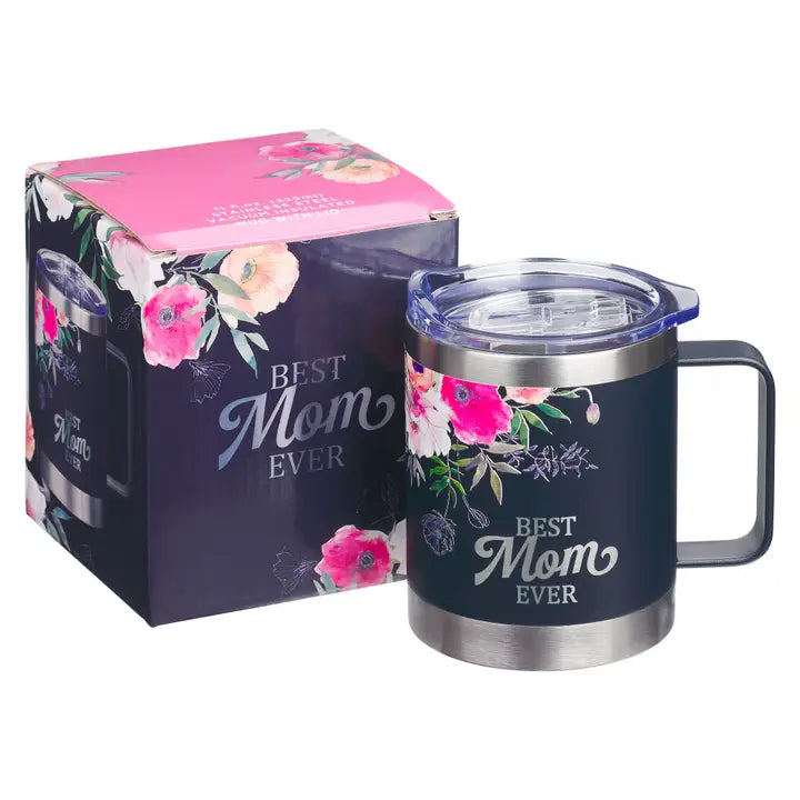 Mug Ss Camp Navy Floral Best Mom Ever -Bestseller