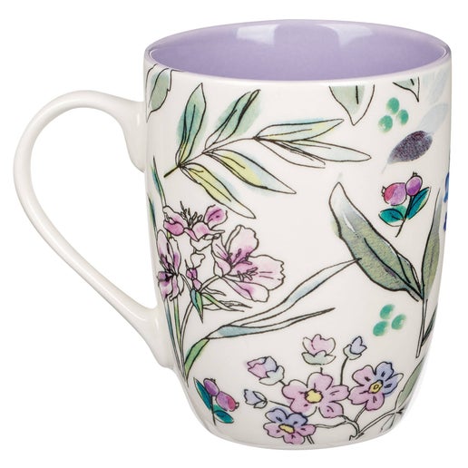 Mug 1053 Purple Floral Amazing Grace