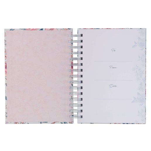 Journal More Precious Than Rubies Pink Floral Wirebound