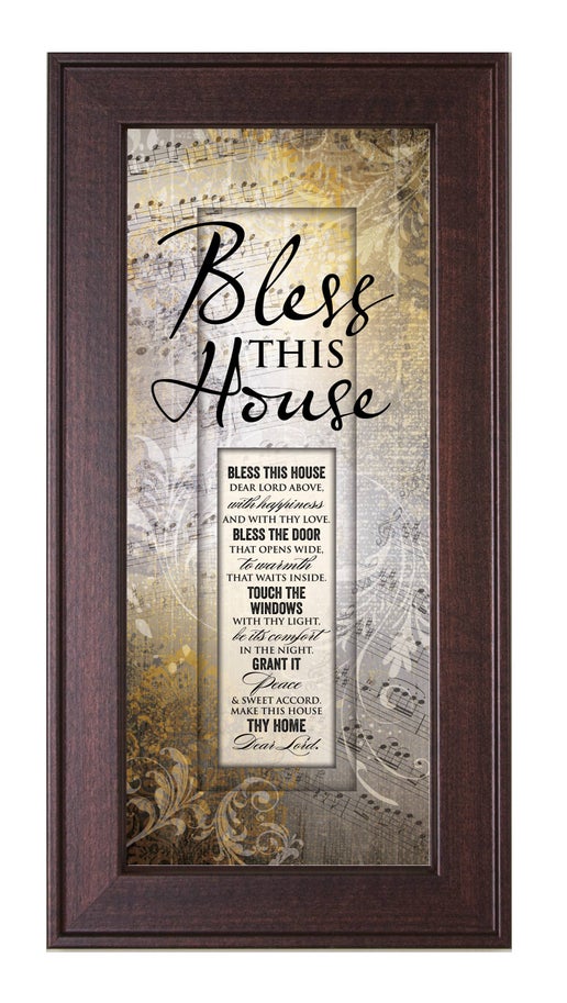 Bless This House - Words Of Grace Framed Art 16X8