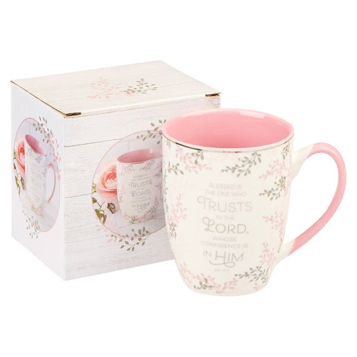 The One Who Trusts in the Lord Pink Ceramic Mug - Jeremiah 1
