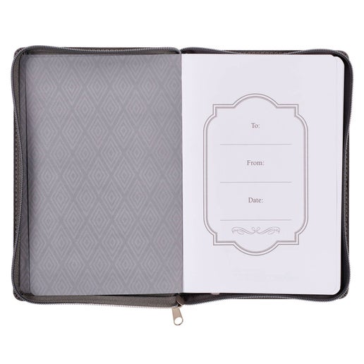 Journal with zipper Wings Like Eagles Faux Leather- Isa 40:31