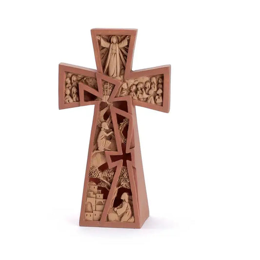Tabletop Resin Pierced Cross