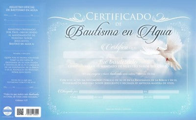 Certificado de bautismo