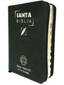 Biblia de Estudio Reina Valera 1995 RVR 95 Manual Imit Piel Negro con Indice