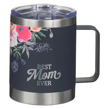 Mug Ss Camp Navy Floral Best Mom Ever -Bestseller