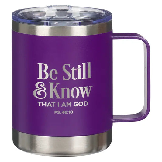 Mug Ss Camp Purple Be Still Ps. 46:10