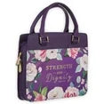 ChristIAN Art Gifts Fashion Vegan Leather Purse Style Bible Cover for Women: Prov 31:25