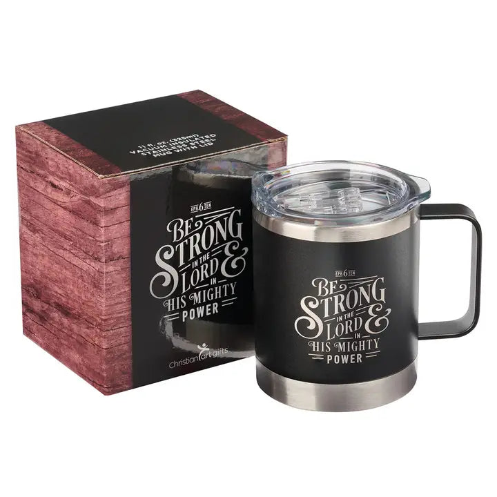 Mug Ss Camp Black Be Strong Eph. 6:10