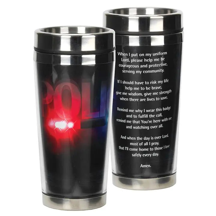 Police Officer's Prayer Travel Mug 16 oz