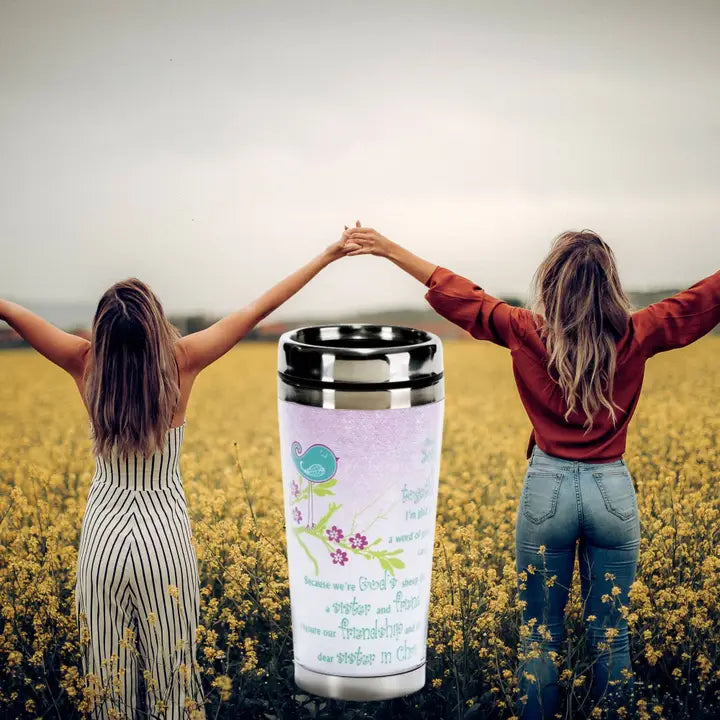 Sisters in Christ Travel Mug 16 oz