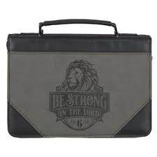 Be Strong Inspirational, Black Bible Cover
