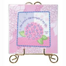 Plaque/The Lord-Psalm 27:1 w/Wire Easel (Pack of 2)