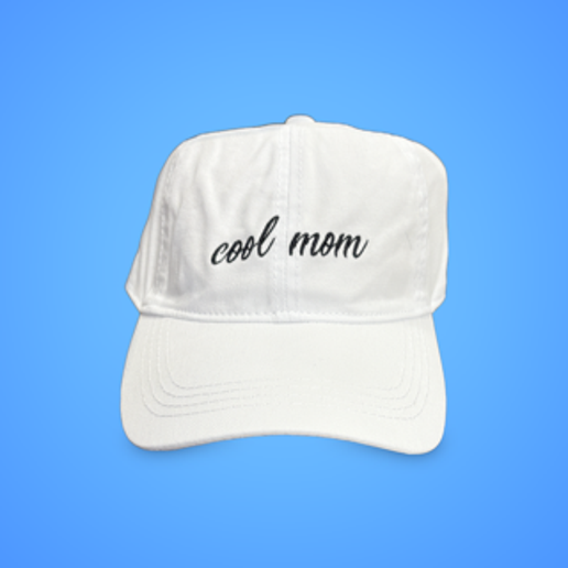 cap White Cool Mom Cap