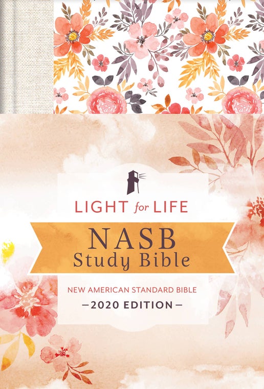 Light for Life NASB 2020 Study Bible w flowers [Golden Fields]