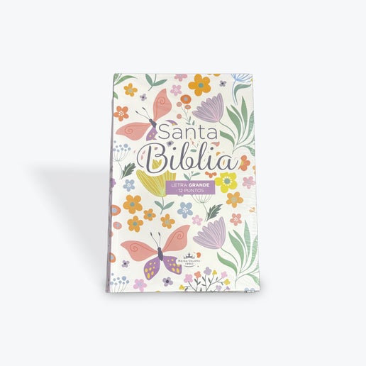 Santa Biblia juvenil violeta floral