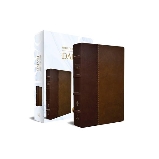 Biblia de Estudio Dake, Tamañ̃o Grande, Piel Duotono Marrón / Spanish RV R 1960 Dake Study Bible, Large Size, Duotone Brown Leather