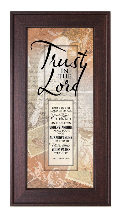 Trust In The Lord - Words Of Grace Framed Art 16X8