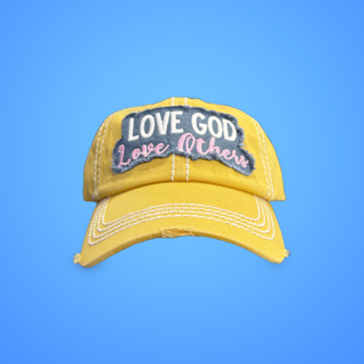 Cap Yellow Love God Love Others