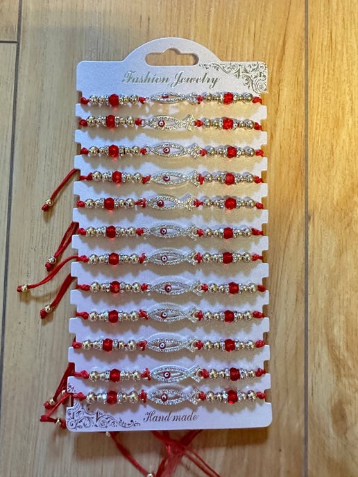 Jesus Fish Beaded Adjustable Stack Bracelet