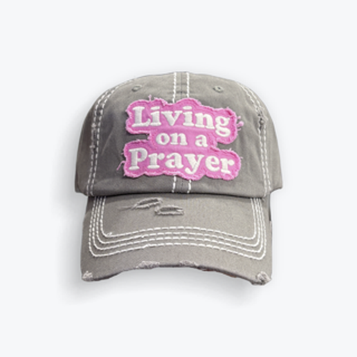 cap Gray w/ Pink Living on a Prayer