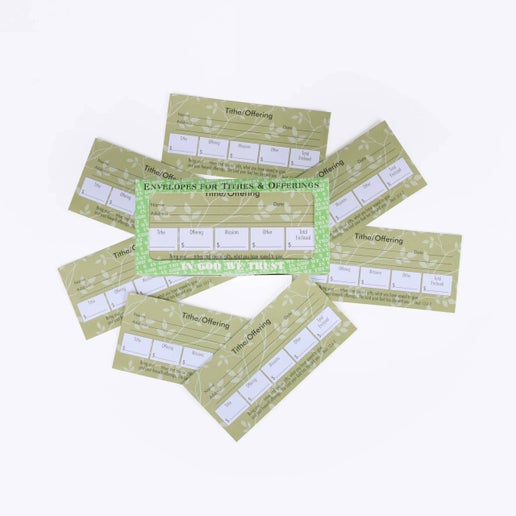 Offering Envelope Deut.12:6-7 Tithe/Offering 53Ct