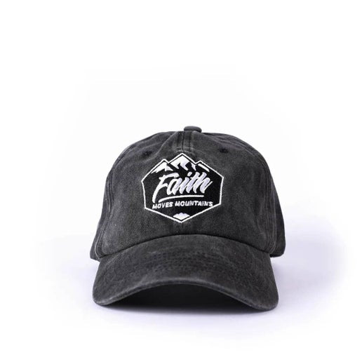 Cap -  Gray - "Faith Moves Mountains"