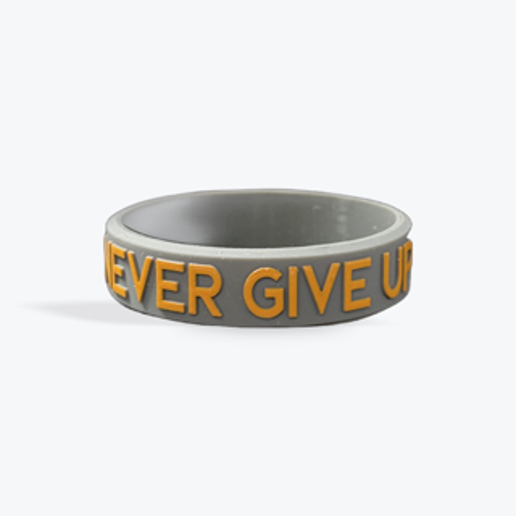 band small gray Never Give Up