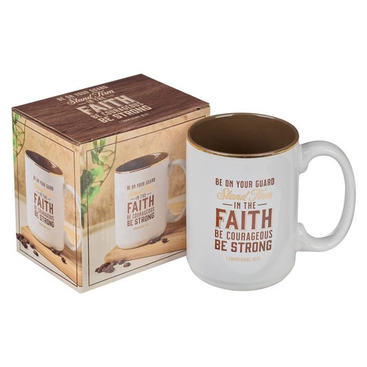Stand Firm White Large Coffee Mug - 1 Corinthians 16:13