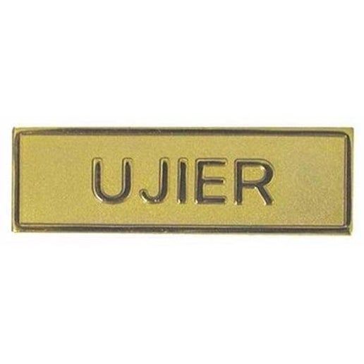 Ujier Pin Usher-Pin Back-Rectangle-Gold