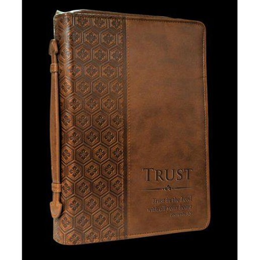 Trust Prov 3:5 Brown Large Bible Cover