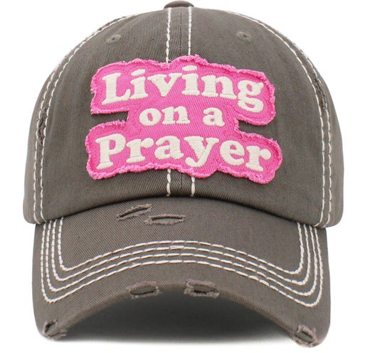 Living On a Prayer Washed Vintage Ballcap: MOS