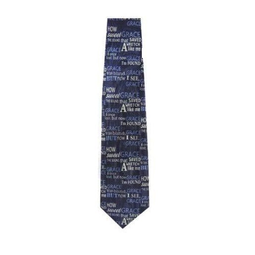 Tie-Amazing Grace (Polyester)-Navy