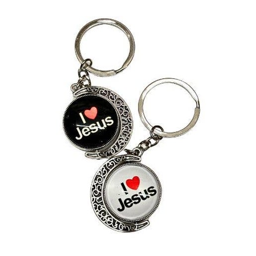 Keychain I Love Jesus black