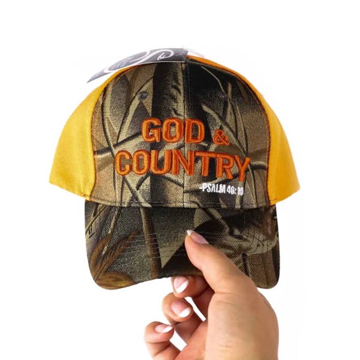 Cap - Camo & Orange - God & Country