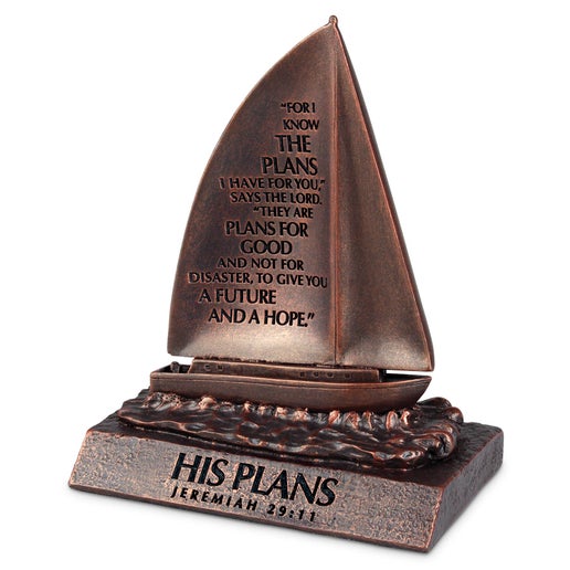 Boat LCP His Plans Moments of Faith Small Bronze Sculpture
