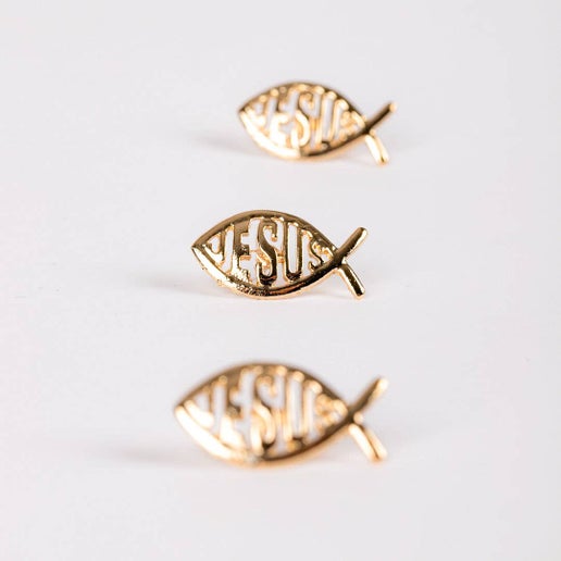 Lapel Pin Jesus Fish Gold
