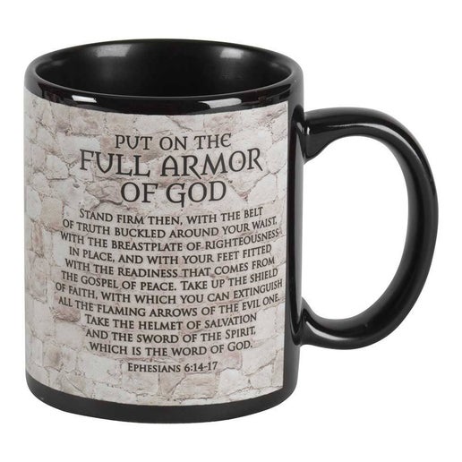 Armor Of God Ceramic Mug Black 11 oz