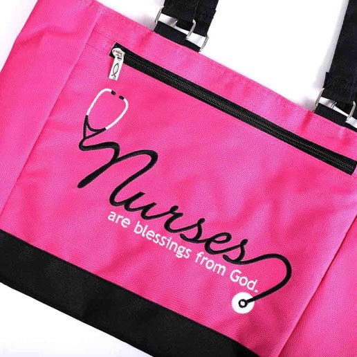 Tote - Nurses Are Blessings - Magenta
