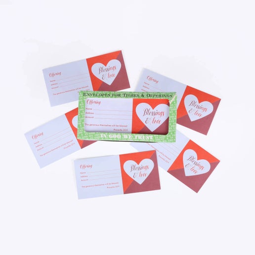 Offering Envelope Blessings & Love 100Ct