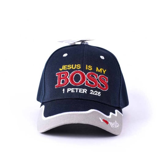 cap - Navy - Jesus Is My Boss