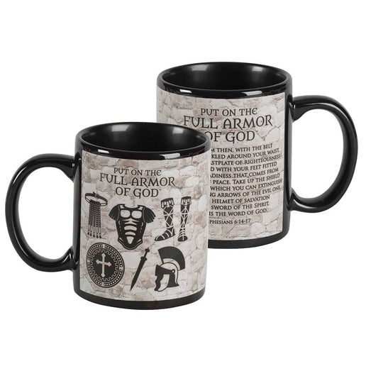 Armor Of God Ceramic Mug Black 11 oz