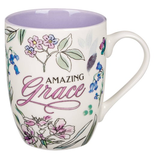 Mug 1053 Purple Floral Amazing Grace