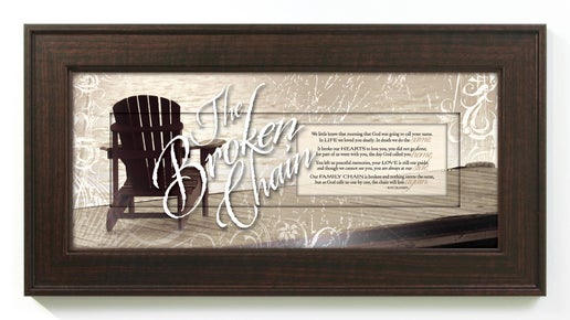 Broken Chain - Words Of Grace Framed Art 16X8