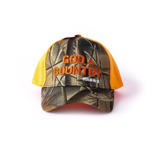 Cap - Camo & Orange - God & Country