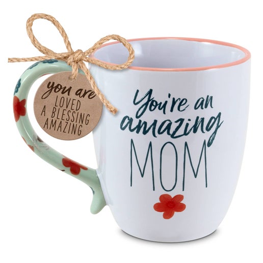 Amazing Mom 19oz Green Handle Coffee Mug