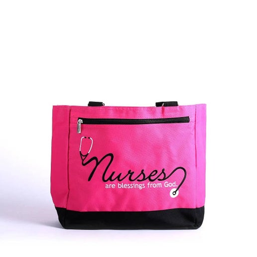 Tote - Nurses Are Blessings - Magenta