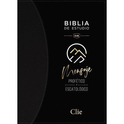 Biblia de estudio del mensaje Profético, Leathersoft, Negro, Interior a Dos Colores, Con índice (Other)